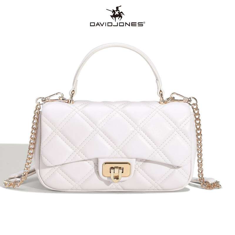 David Jones White Shoulder Handbag DJ207A