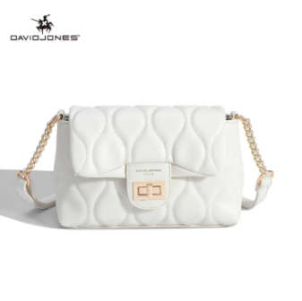David Jones White Quilted Handbag DJ217A