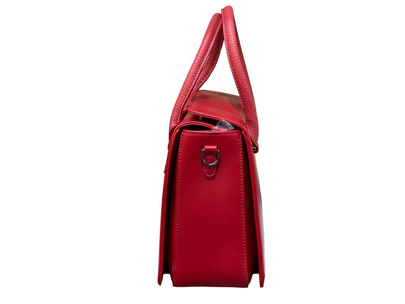 BAGCO Premium Structured Red Handbag  Mocha Elegance