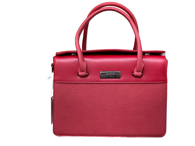 BAGCO Premium Structured Red Handbag  Mocha Elegance