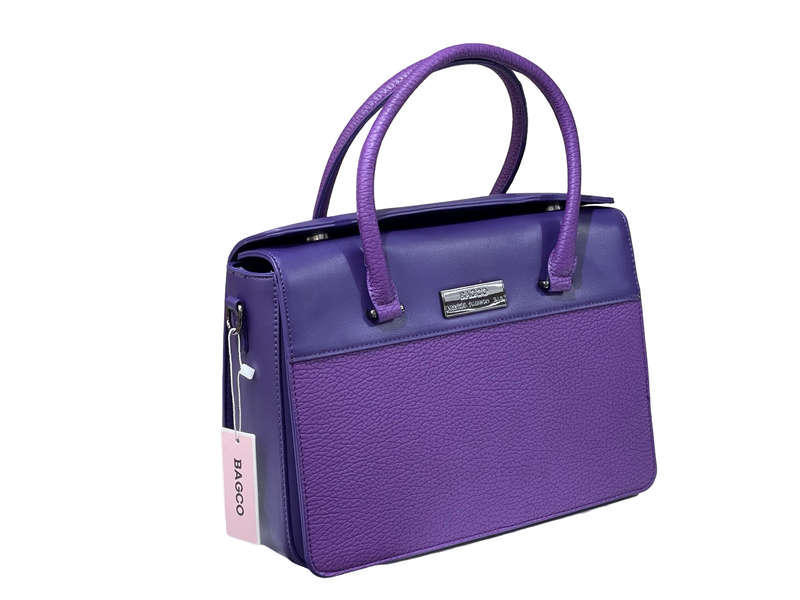 BAGCO Premium Structured Purple Handbag  Mocha Elegance