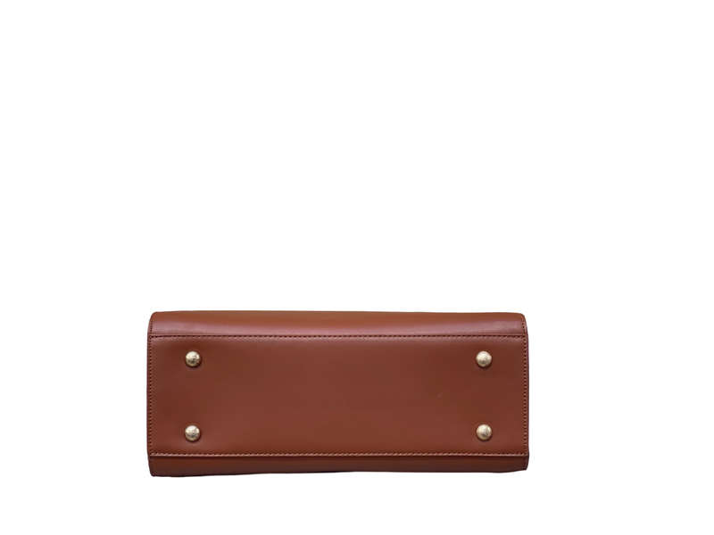 BAGCO Classic Structured Tote  Brown Elegance