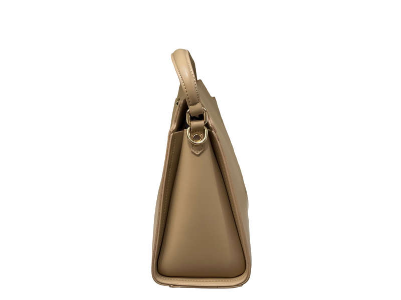 BAGCO Classic Structured Tote  Beige Elegance