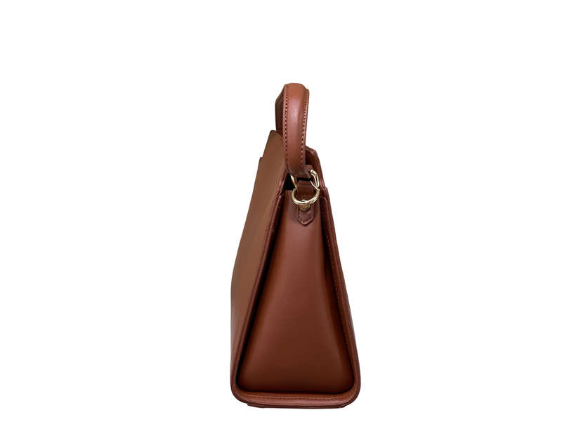 BAGCO Classic Structured Tote  Brown Elegance