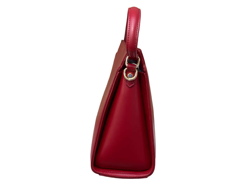 BAGCO Classic Structured Tote  Red Elegance