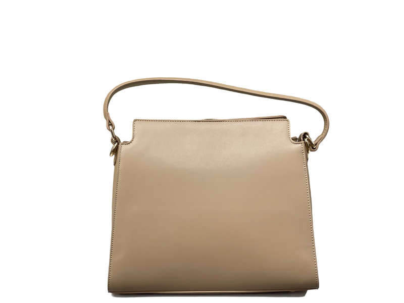 BAGCO Classic Structured Tote  Beige Elegance