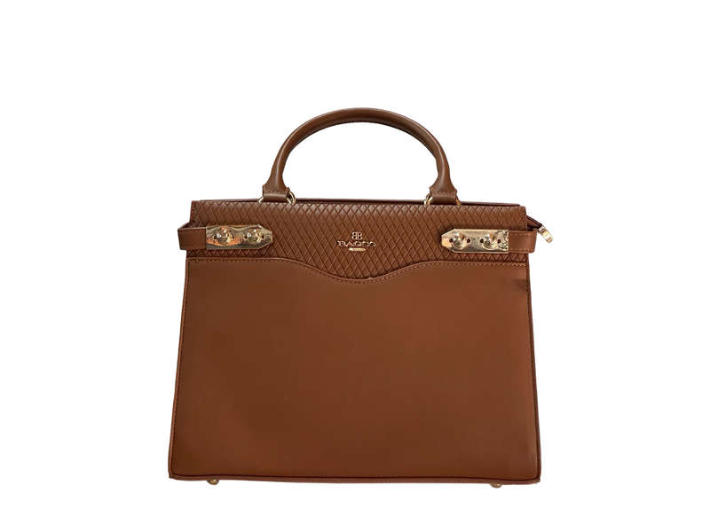 BAGCO Luxe Brown Structured Handbag