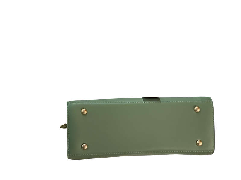 BAGCO Luxe Lime Green Structured Handbag
