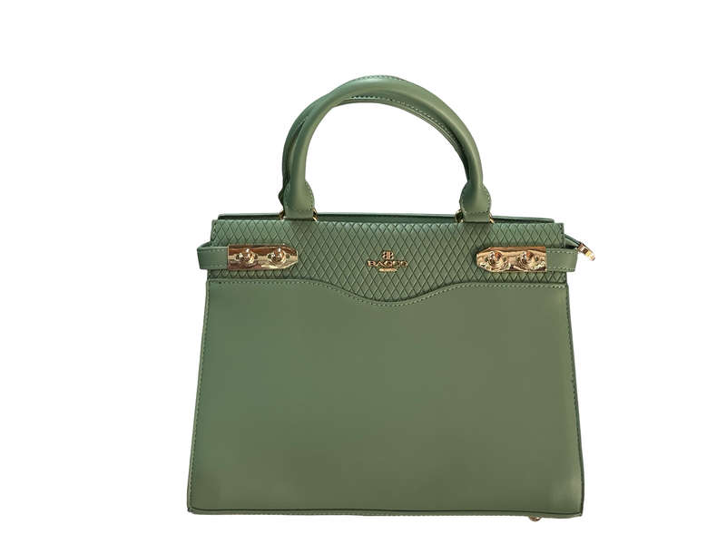 BAGCO Luxe Lime Green Structured Handbag