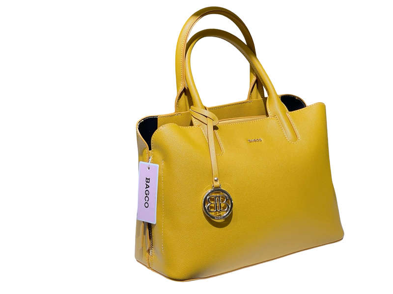 New Trendy Yellow BAGCO Handbag