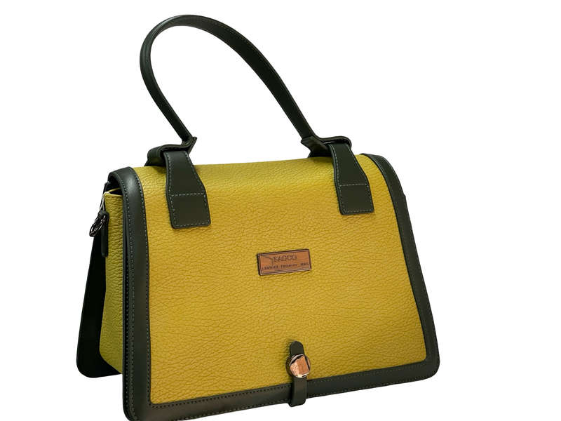 BAGCO Mustard Signature Satchel  Bold Elegance, Everyday Power