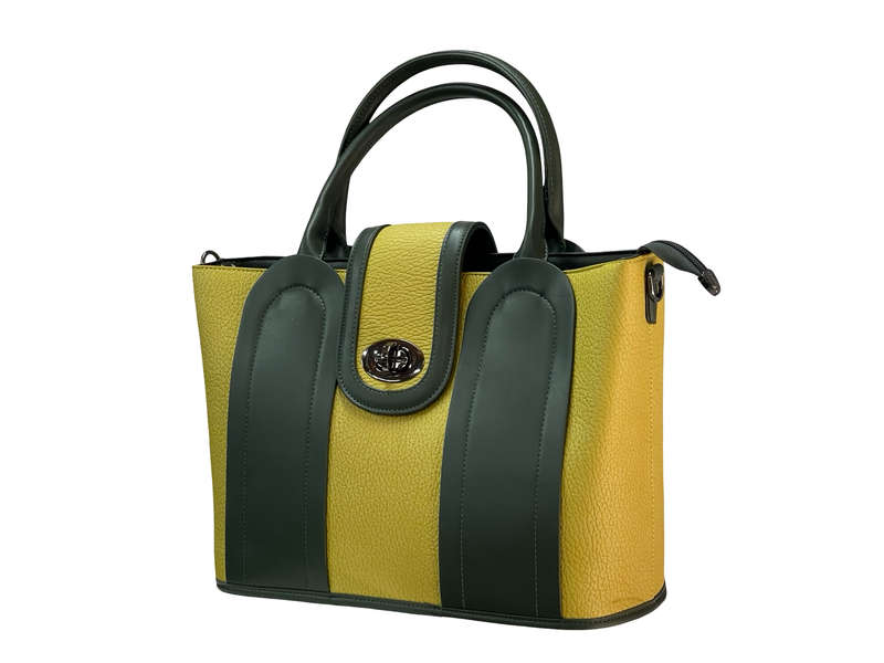 Elegant Mustard Structured BAGCO Tote Handbag  Timeless Style, Everyday Function