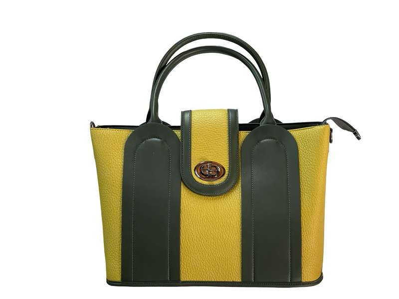 Elegant Mustard Structured BAGCO Tote Handbag  Timeless Style, Everyday Function