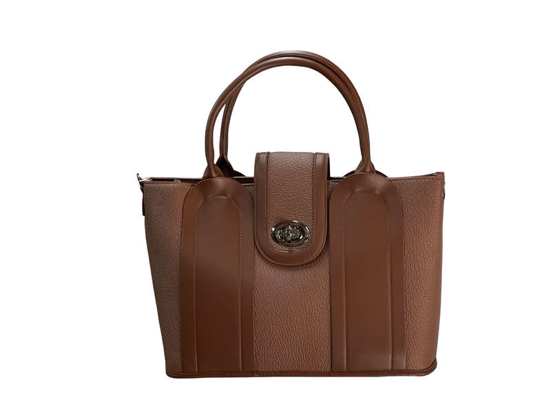 Elegant Coffee Structured BAGCO Tote Handbag  Timeless Style, Everyday Function