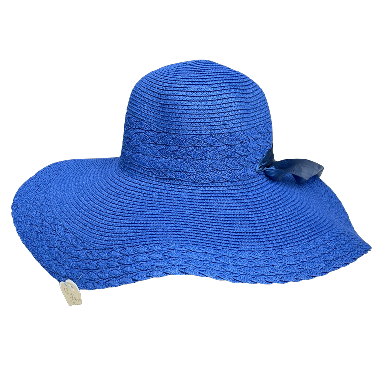 Ladies Packable Straw Floppy Sun Hat