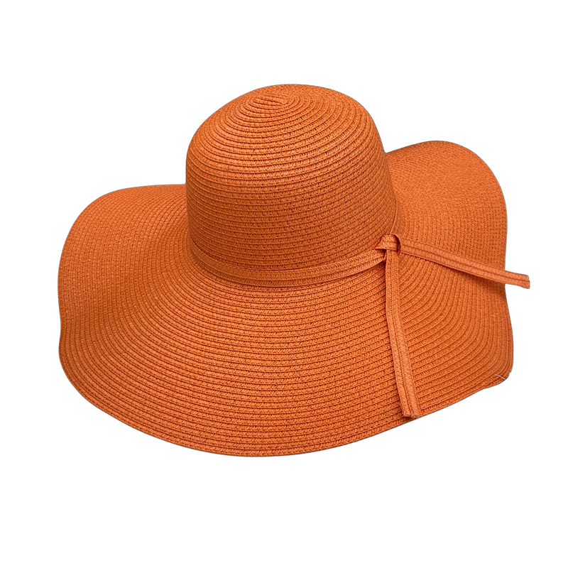 Ladies Packable Straw Floppy Sun Hat