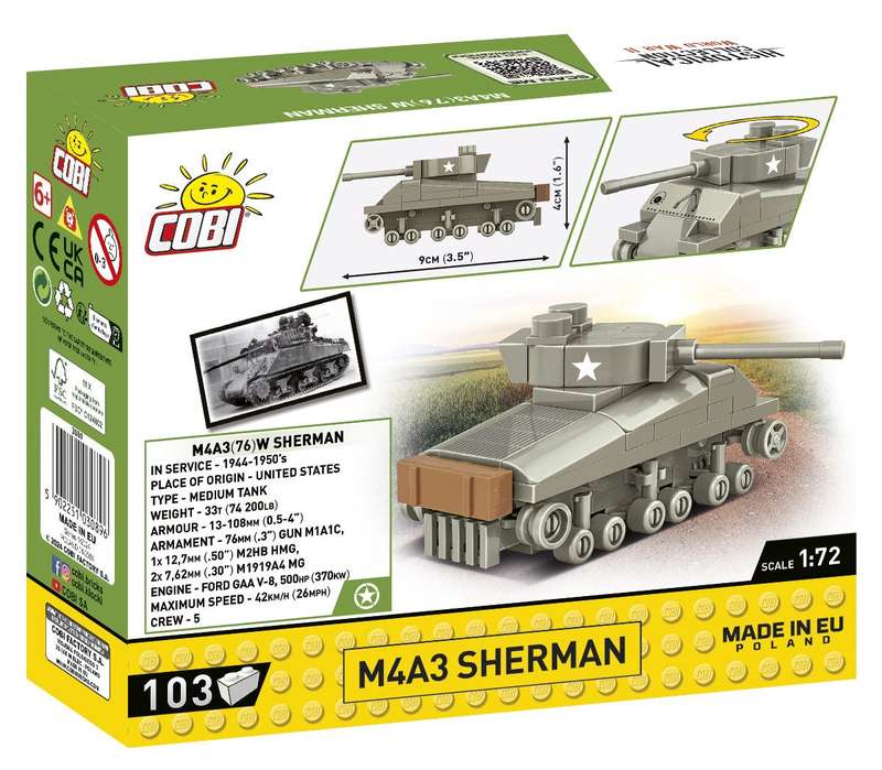COBI M4A3 Sherman (1:72 Scale)