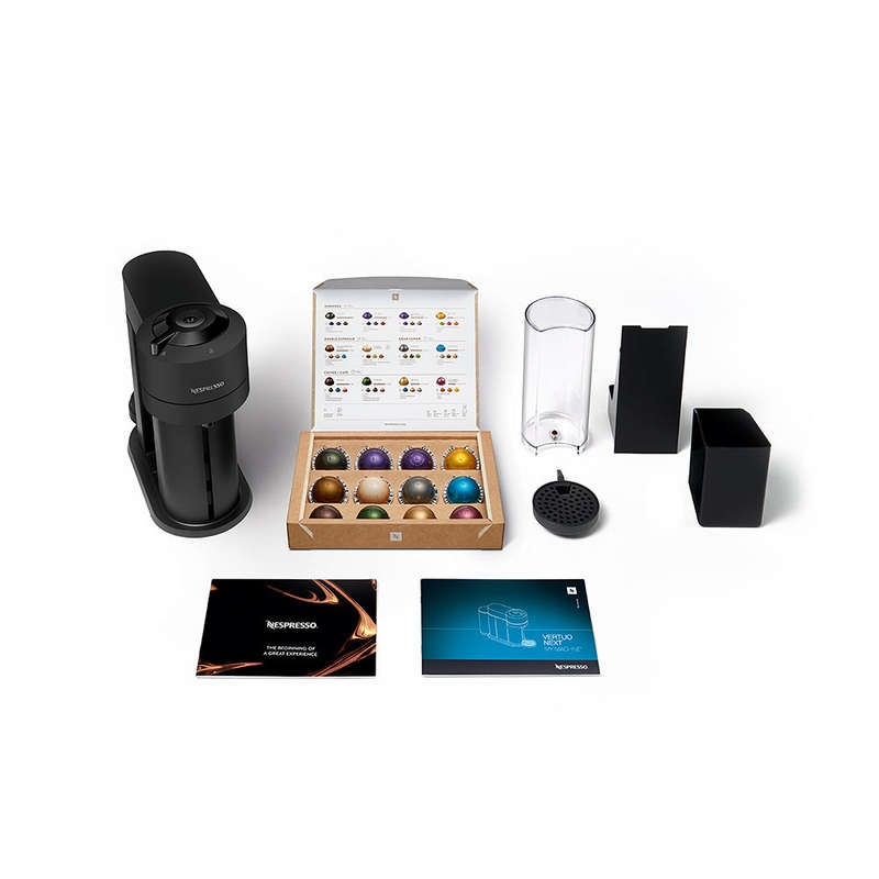 Nespresso Vertuo Next Matte Black Coffee Machine Bundle  (Including Black Milk Frother)