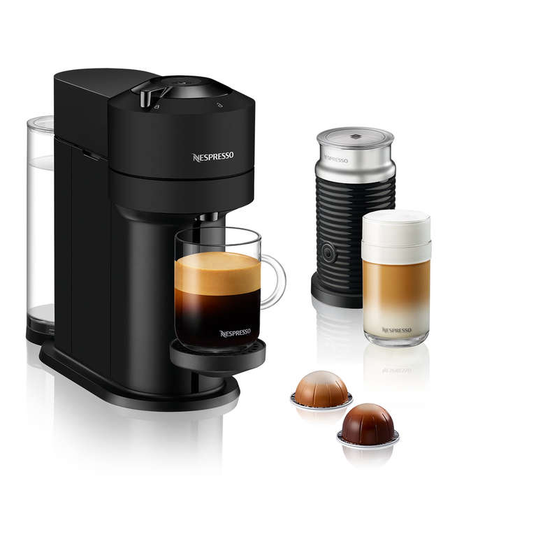 Nespresso Vertuo Next Matte Black Coffee Machine Bundle  (Including Black Milk Frother)
