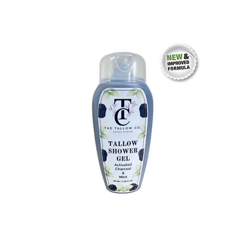 Tallow Shower Gel -Activated Charcoal & Mint