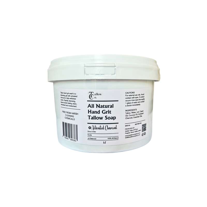 Hand Grit Tallow Soap - Citrus & Mint