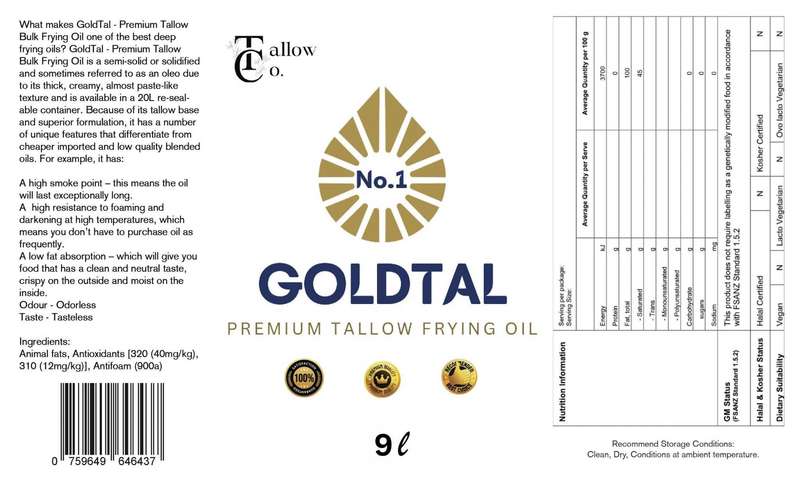 GoldTal - 9 L Premium Deodorized Frying Tallow