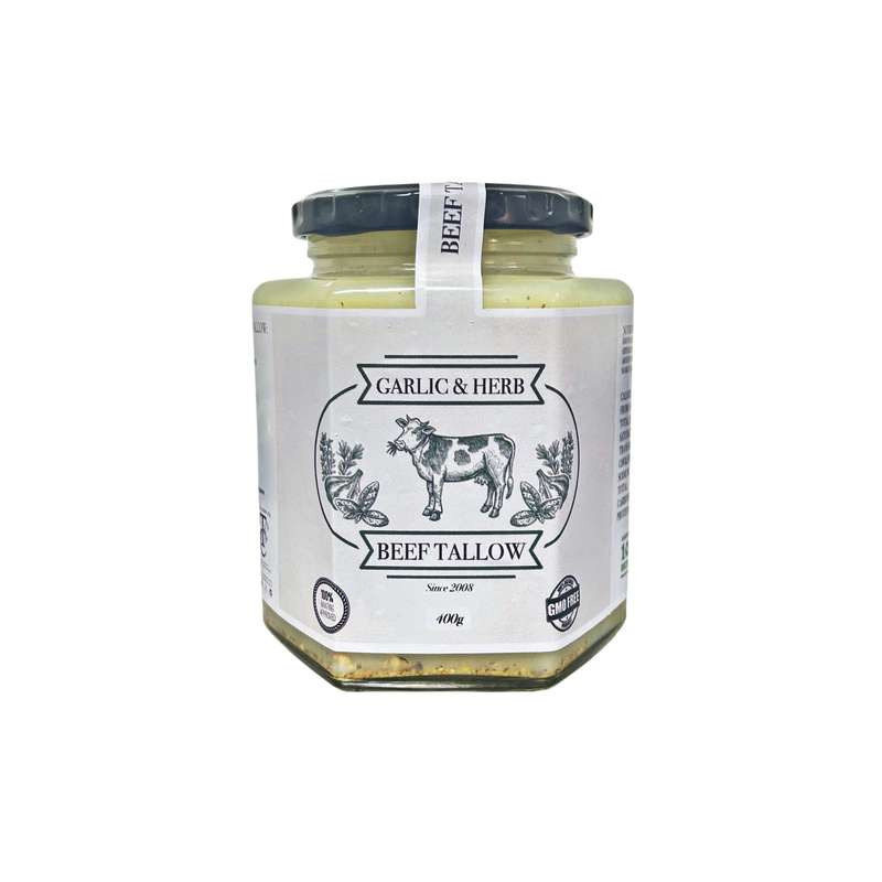 Premium Beef Tallow Garlic & Herb 500ml