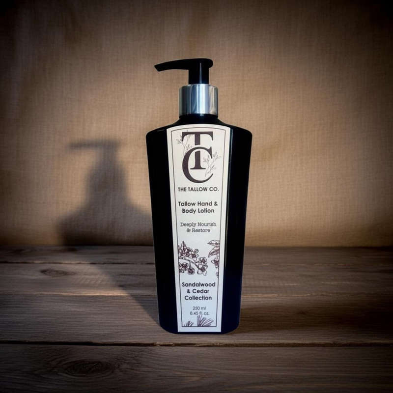 Tallow Hand & Body Lotion - Sandalwood & Cedar Collection