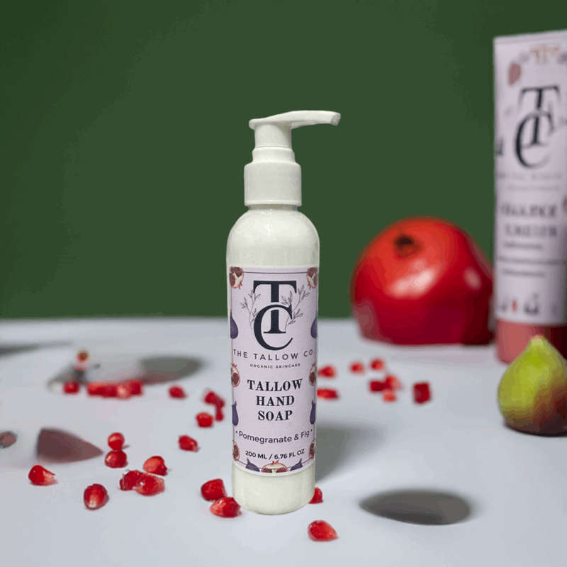 Tallow Liquid Hand Soap - Pomegranate & Fig