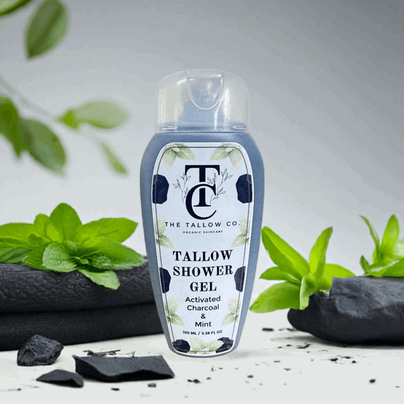 Tallow Shower Gel -Activated Charcoal & Mint