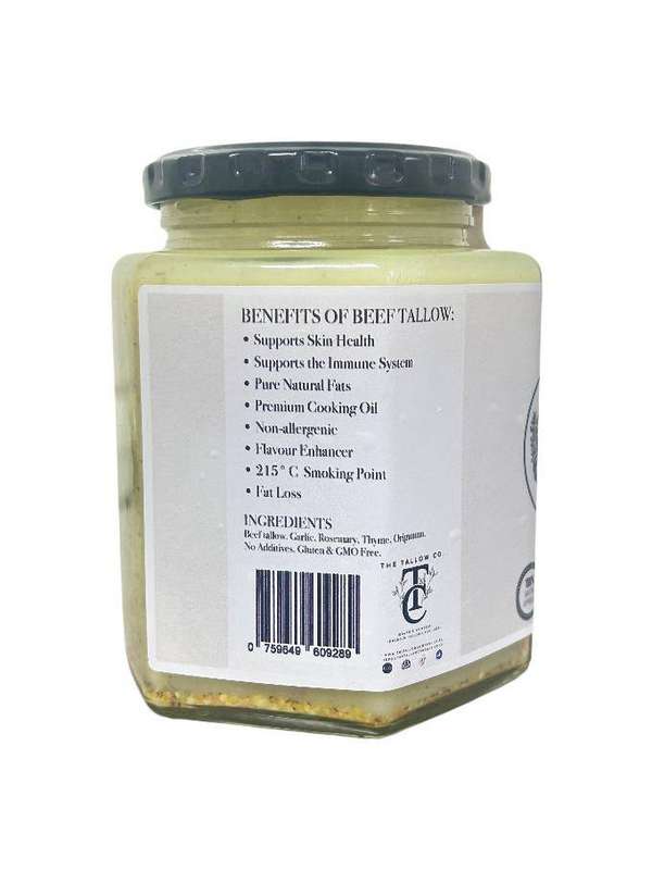 Premium Beef Tallow Garlic & Herb 500ml