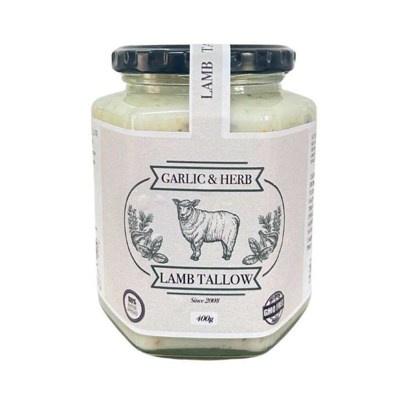 Premium Lamb Tallow Garlic & Herb 500ml