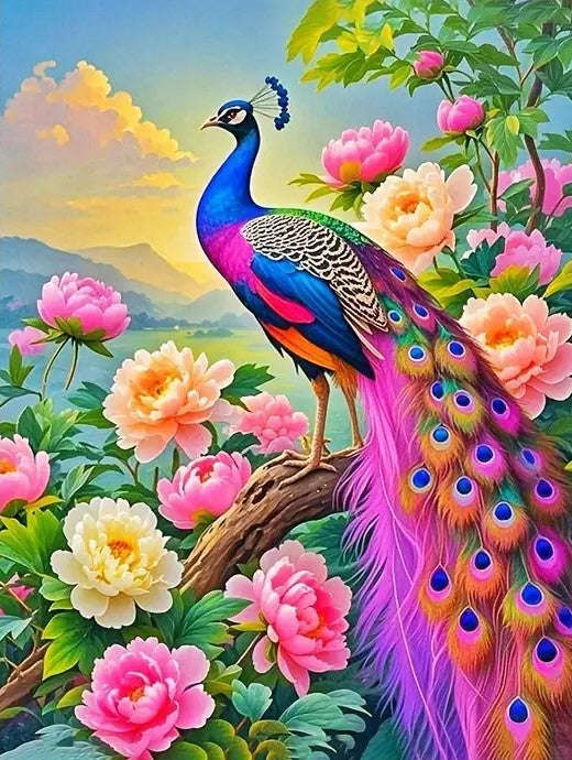 Colourful peacock