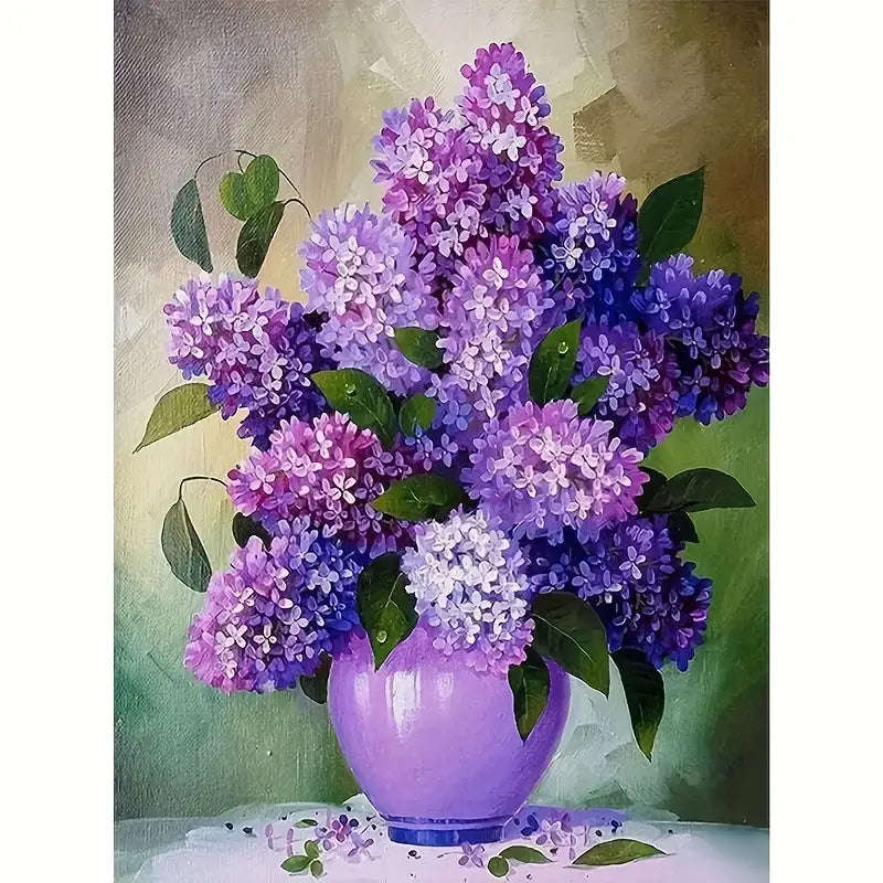 Purple flowers in vase