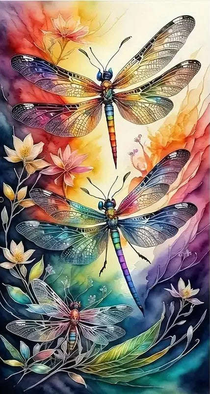 LARGE Dragonflies 40x70cm