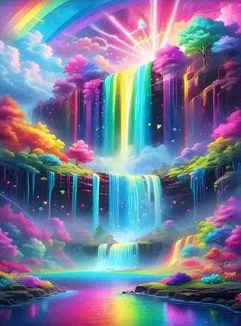 Colourful Waterfall