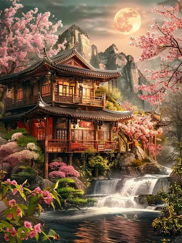 Large house on river