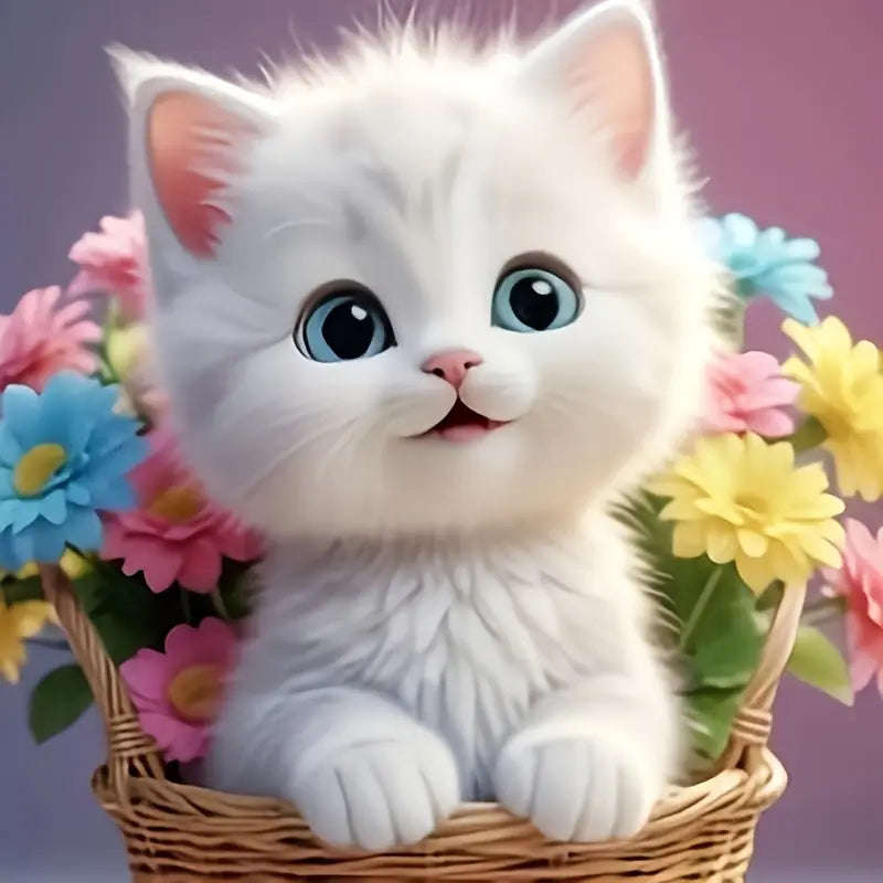 Cute white kitten