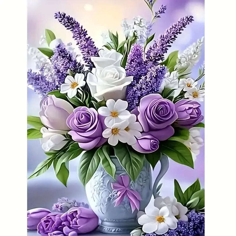 Purple and white flowers