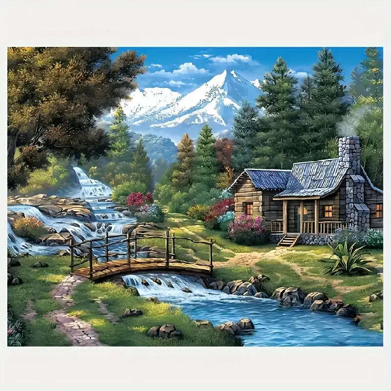 Cottage with bridge