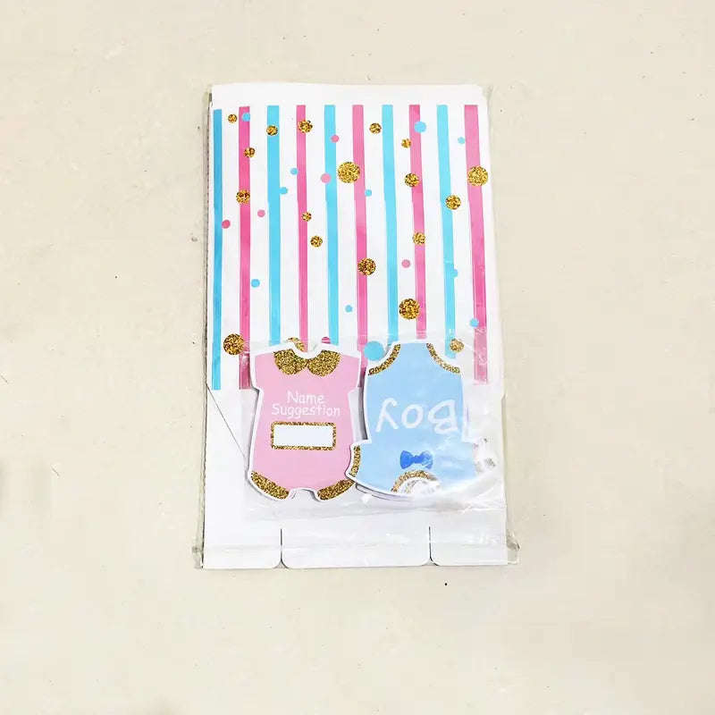 Gender Reveal Voting Box With 50 Pieces Ballot Cards