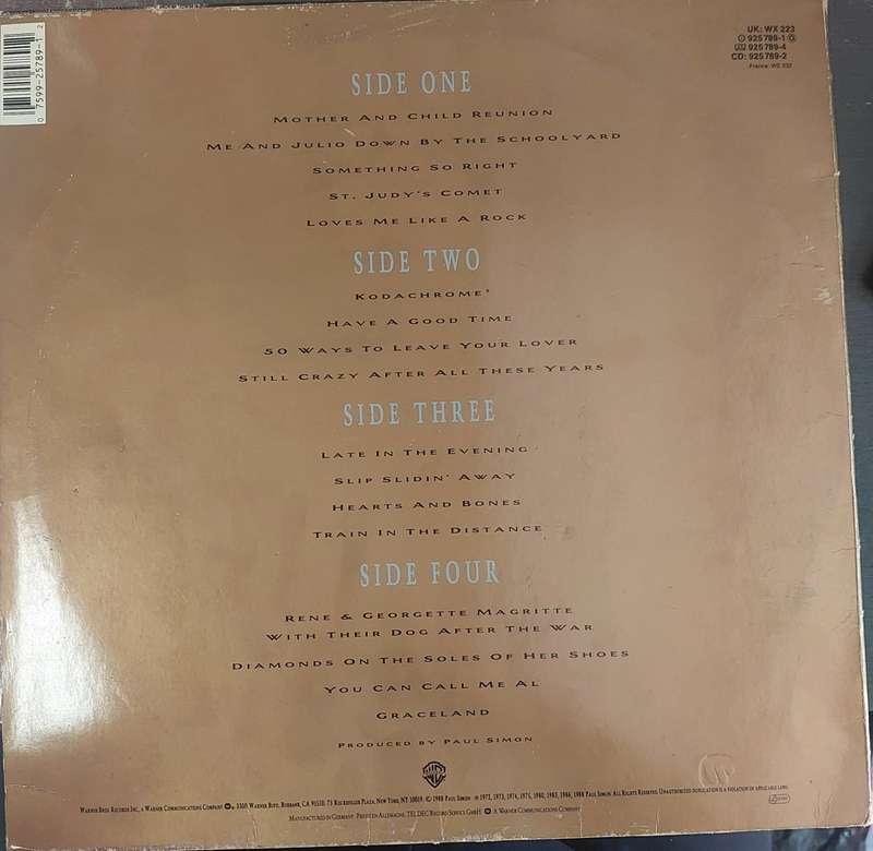 Paul Simon - Negotiations and love songs (VG/VG)