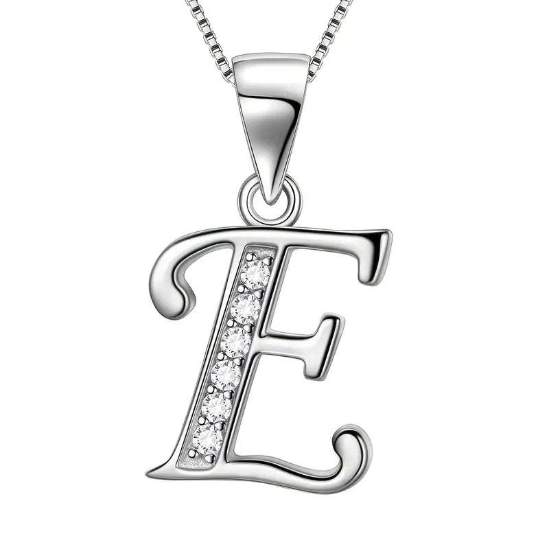 Aurora Tears Letter Necklace Initial 925 Sterling Silver