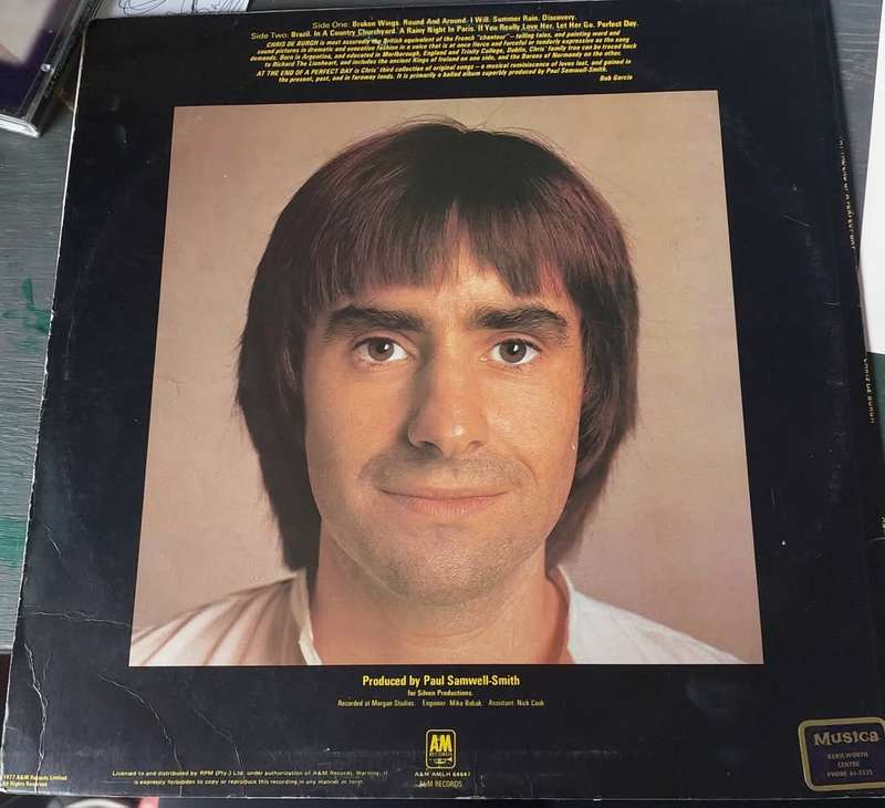 Chris de Burgh - at the end of a perfect day (VG+/VG+)