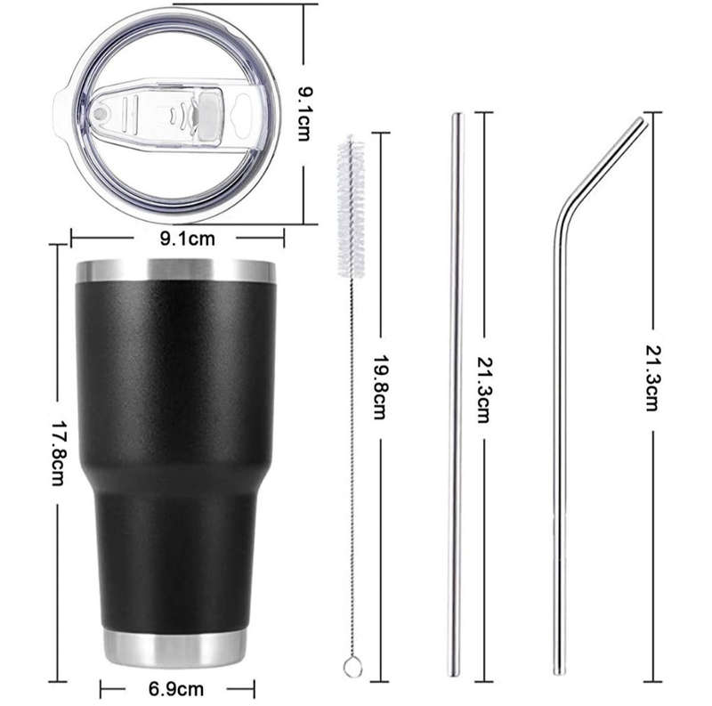 Tumbler Stainless Steel 850ml Black