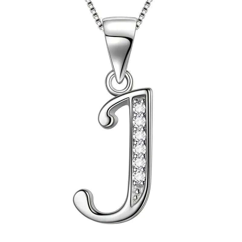 Aurora Tears Letter Necklace Initial 925 Sterling Silver