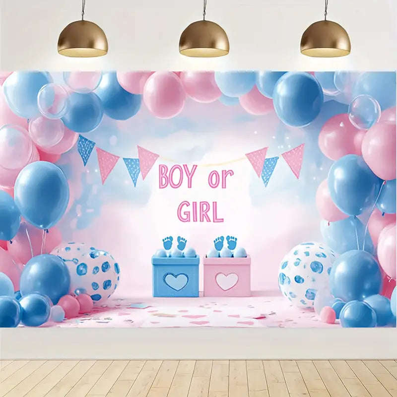 Gender Reveal Backdrop Reveal Party Decorations Boy or Gir