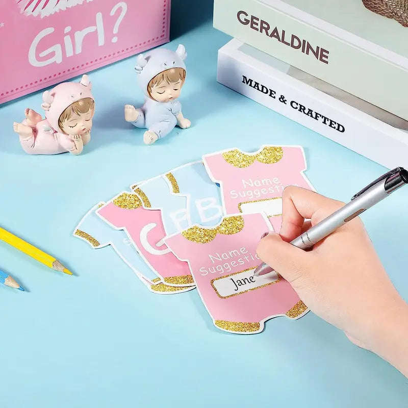 Gender Reveal Voting Box With 50 Pieces Ballot Cards