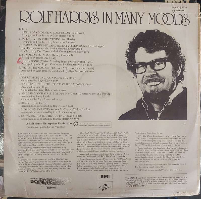 Rolf Harris - In Many Moods (G/VG+)