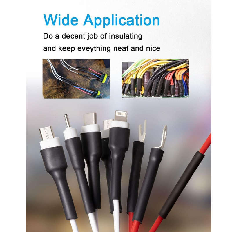 650 Piece Heat Shrink Tubing Kit- Wire Wrap Tube UL Ratio 2:1 Insulation